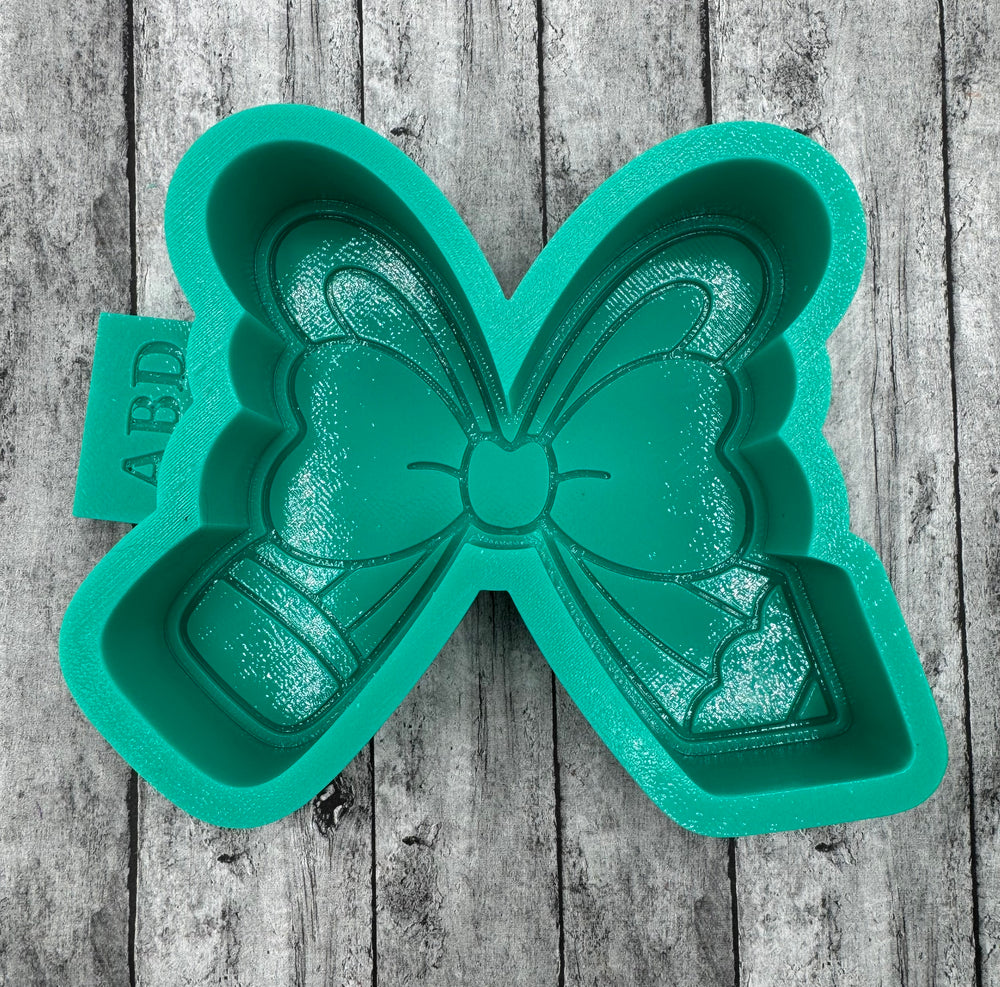 Pencil with Bunny Ears and Bow Freshie Silicone Mold