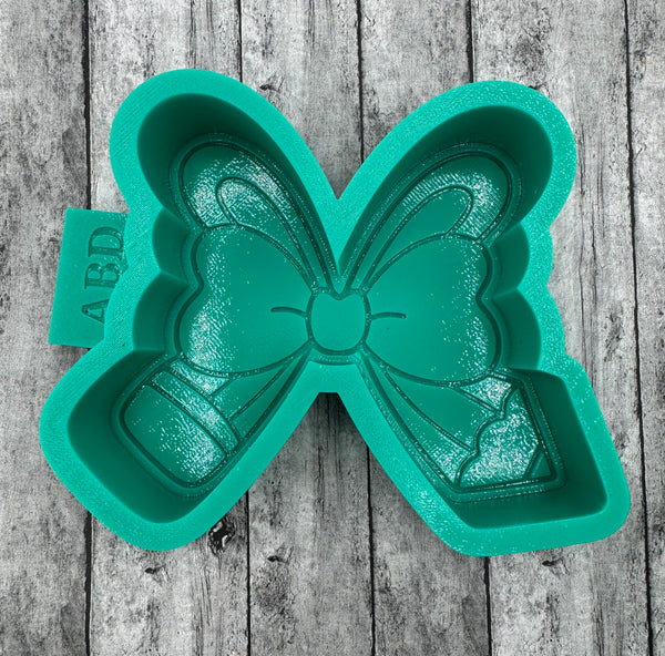 Pencil with Bunny Ears and Bow Freshie Silicone Mold