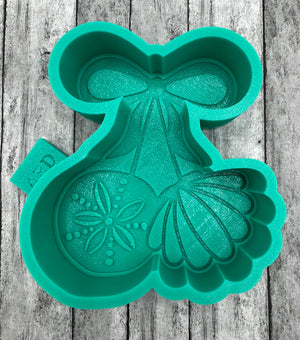 Seashell Sand Dollar with Bow Freshie Silicone Mold