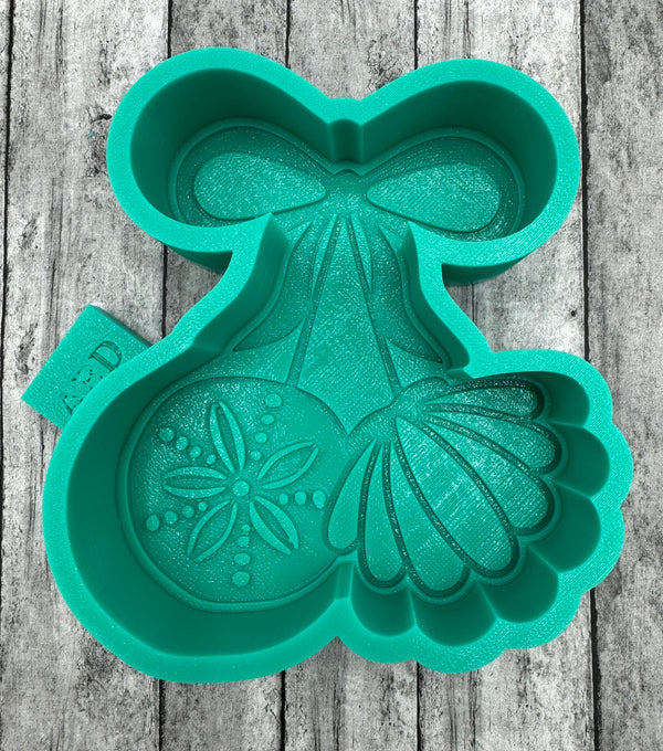 Seashell Sand Dollar with Bow Freshie Silicone Mold