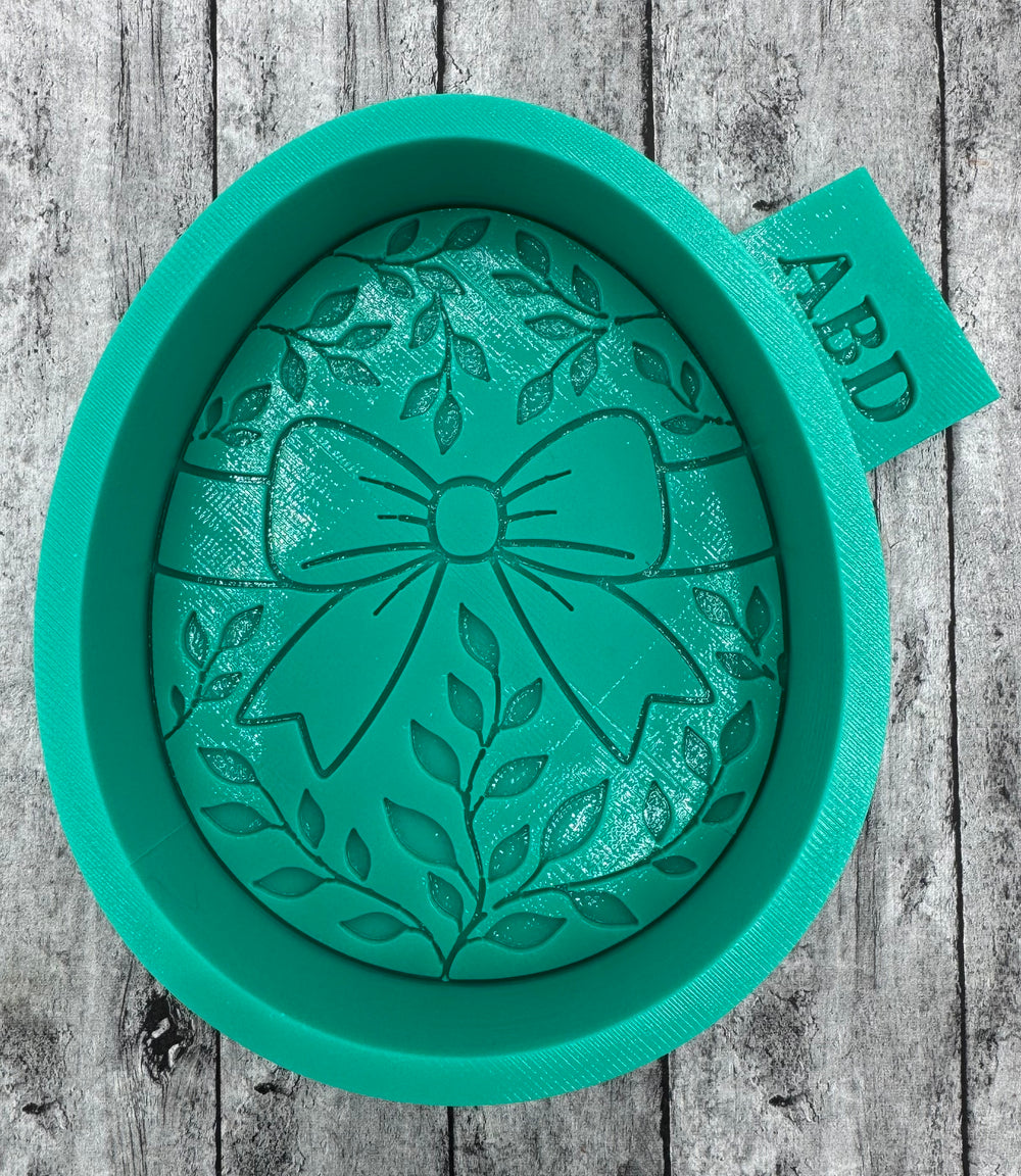 Easter Egg with Vines & Bow  Freshie Silicone Mold