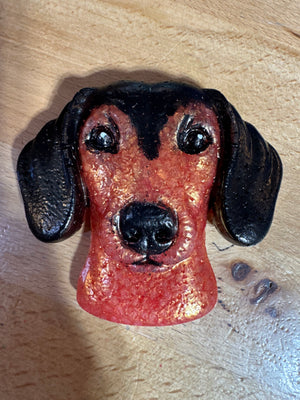 3D Dachshund Dog Head