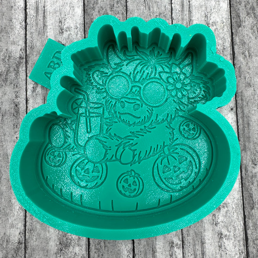 Highland Cow on a Halloween Float Freshie Silicone Mold