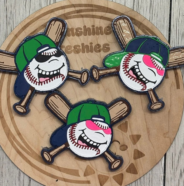 Baseball and Bats Freshie Silicone Mold