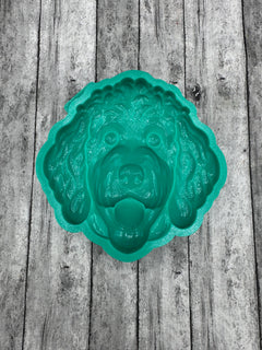 3D Golden Doodle Head Silicone Mold