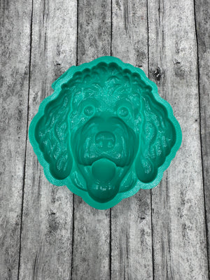 3D Golden Doodle Head Silicone Mold