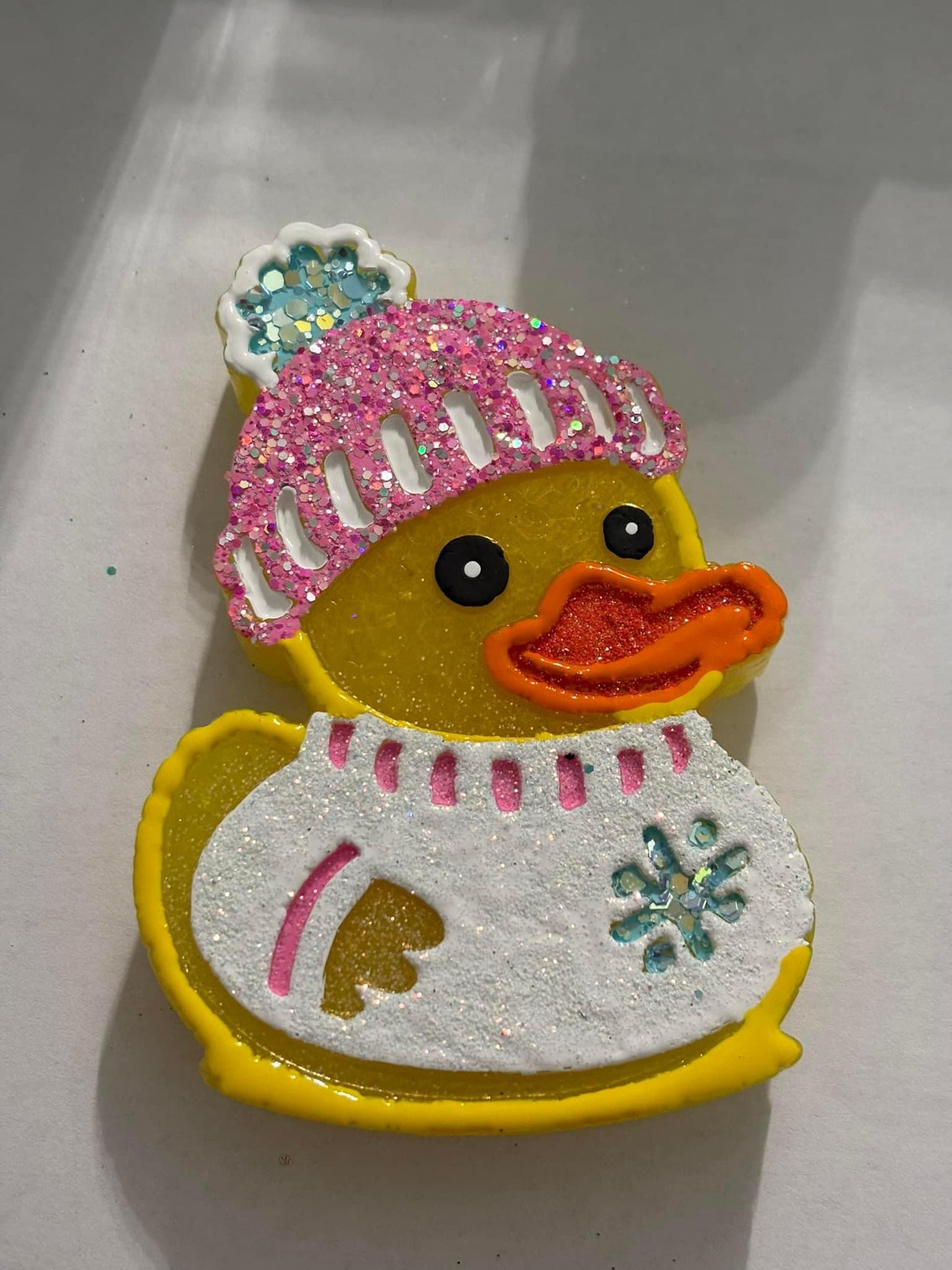 Winter Duck in Sweater & Hat Freshie Silicone Mold