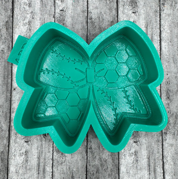 Baseball Soccer Bow Freshie Silicone Mold