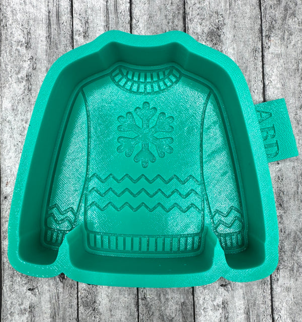 Winter Sweater with Snowflake Freshie Mold