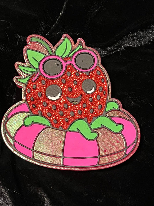 Strawberry on a Float Freshie Silicone Mold