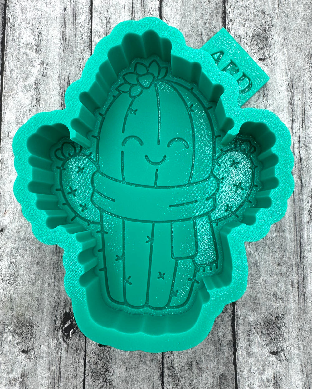 Cactus Plant in Scarf Freshie Mold