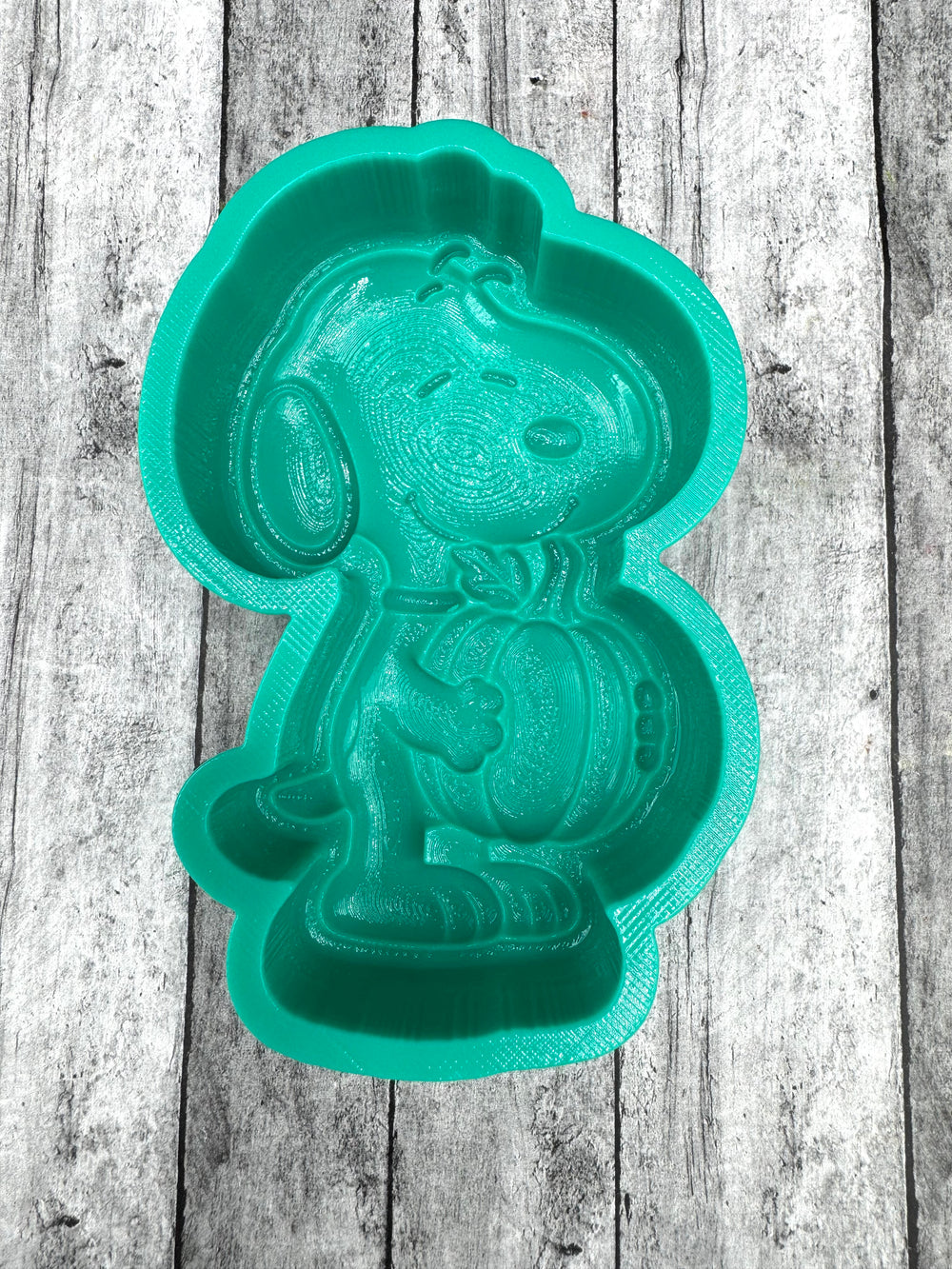 3D Beagle Dog holding Pumpkin Silicone Mold