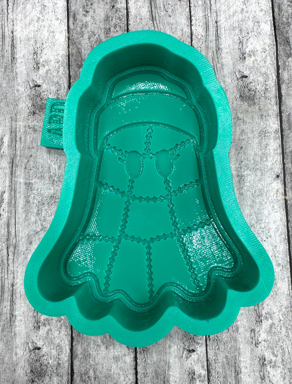 Quilted Ghost with Hat Freshie Silicone Mold