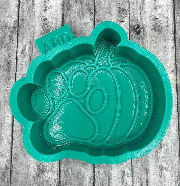 REVERSED LINES Dog Paw Pumpkin Freshie Silicone Mold