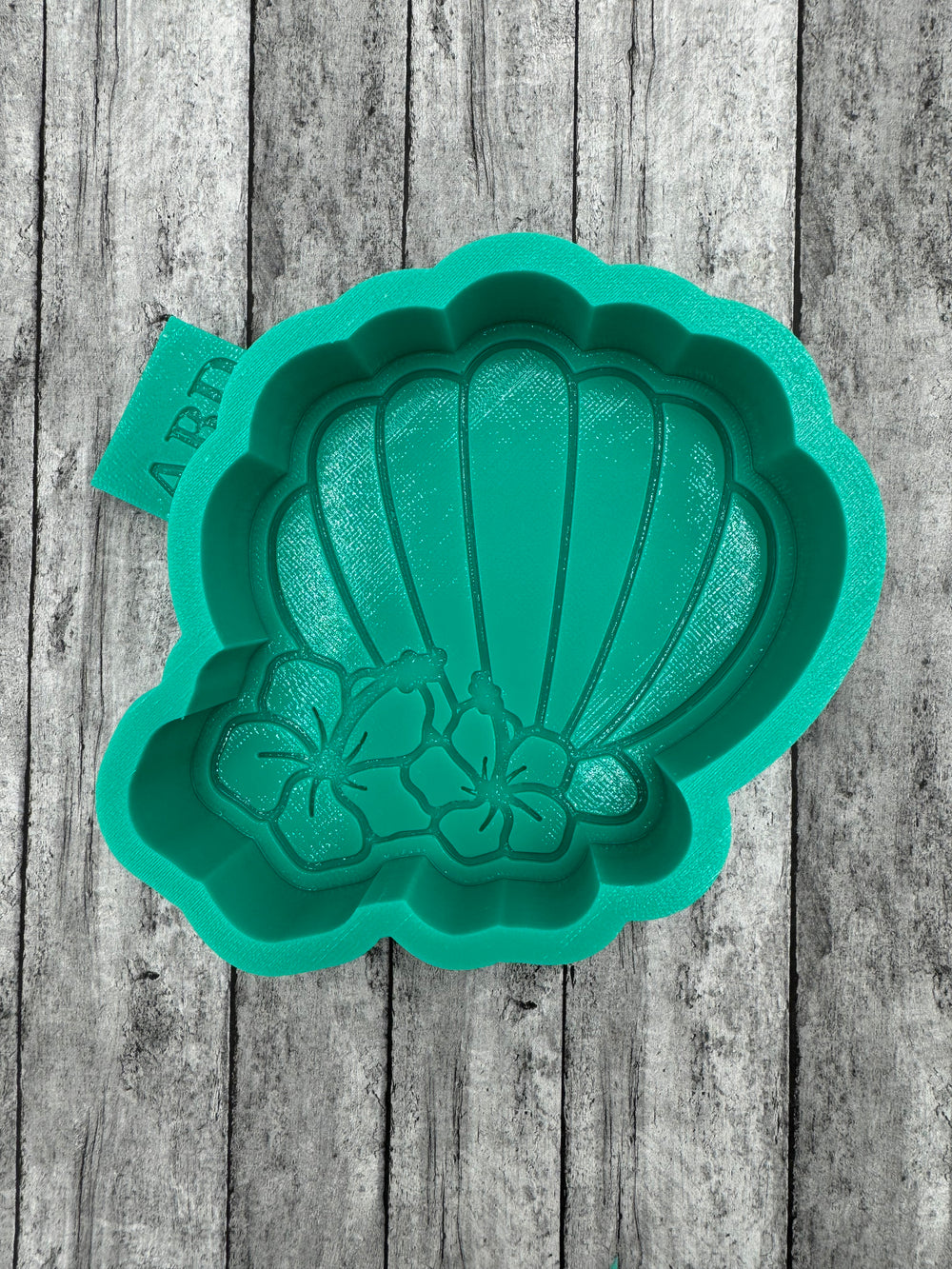 Seashell with Flowers Freshie Silicone Mold