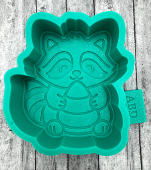 Raccoon with Candy Corn Freshie Silicone Mold