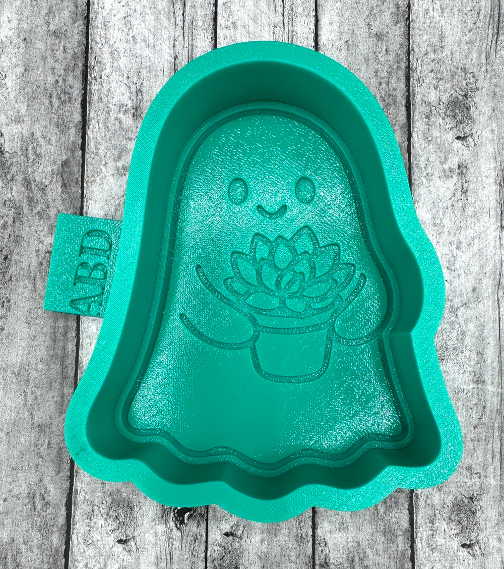 Ghost with Succulent Plant Freshie Silicone Mold