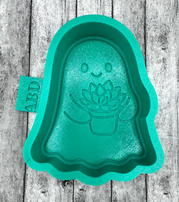 Ghost with Succulent Plant Freshie Silicone Mold