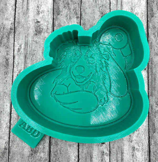 Aussie Dog on a Float Freshie Silicone Mold