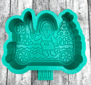 Scary Dude on Christmas Float Freshie Silicone Mold