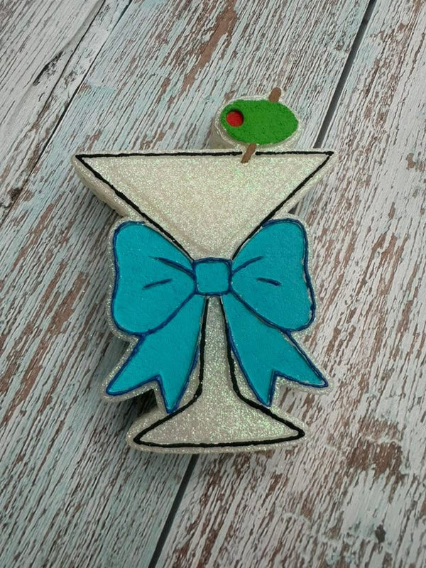 Martini Glass with Bow Freshie Silicone Mold