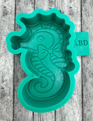Seahorse with Bow Silicone Mold