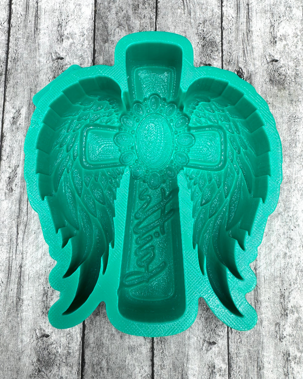 3D Faith Cross Wings Silicone Mold