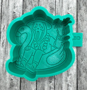 Scary Dude on a Float Freshie Silicone Mold