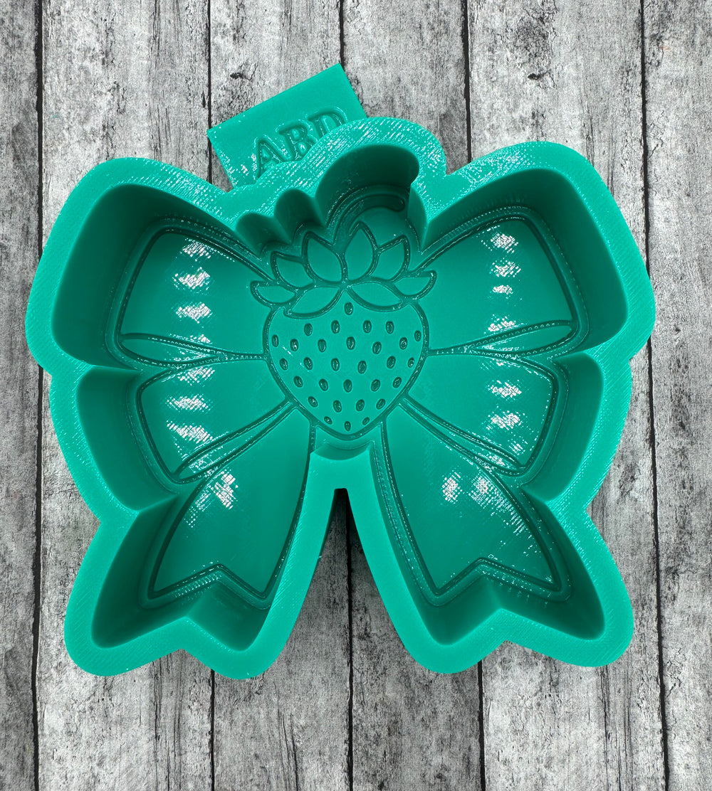 Strawberry Center Bow Freshie Silicone Mold