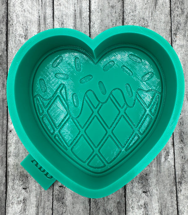 Heart Waffle Freshie Silicone Mold