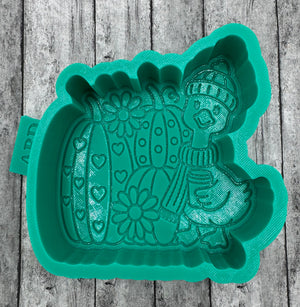 Fall Goose with Pumpkins Freshie Silicone Mold