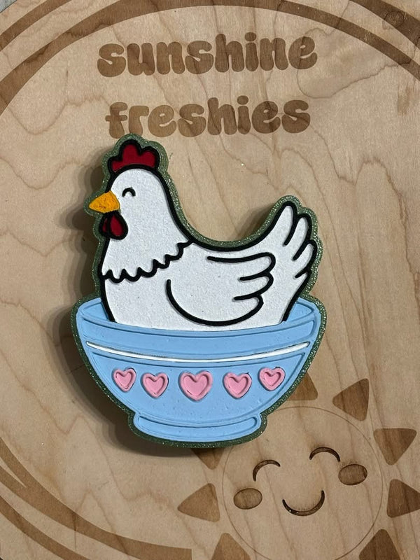 Vintage Chicken in Bowl Freshie Silicone Mold