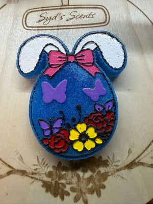 Easter Egg with Bunny Ears Floral Butterflies Freshie Silicone Mold