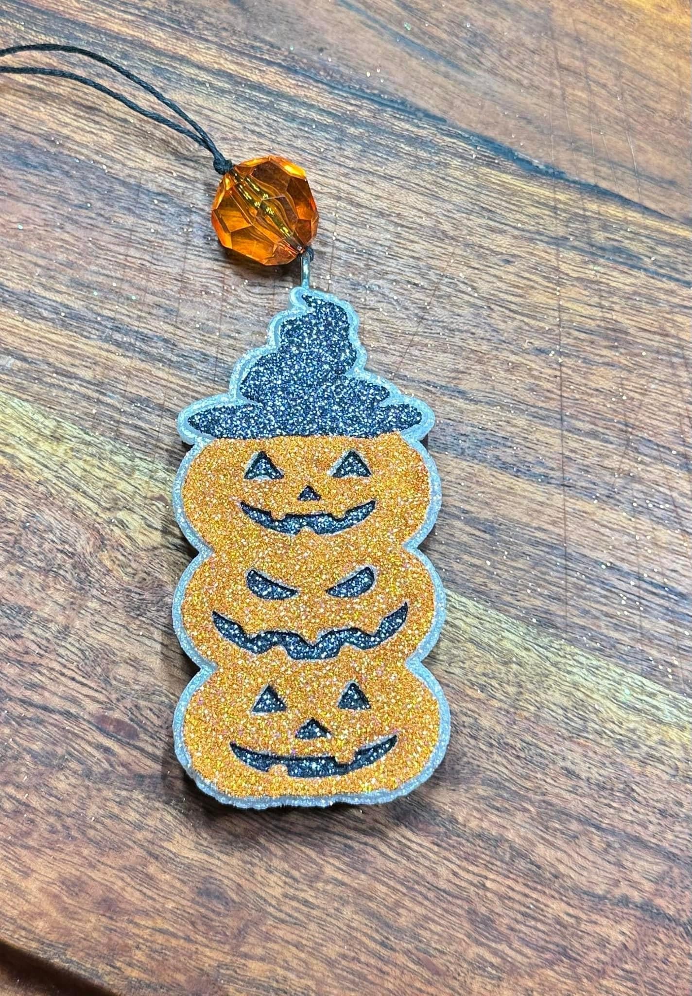 Stacked Jack o lantern pumpkins Freshie Mold