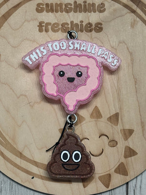 This Too Shall Pass Colon and Mini Emoji Poo Mold Freshie Silicone Mold