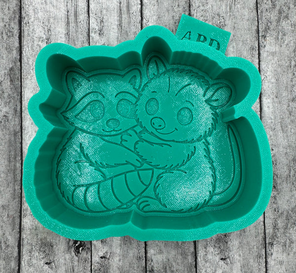Trash Can Buddies Opossum Raccoon Freshie Silicone Mold