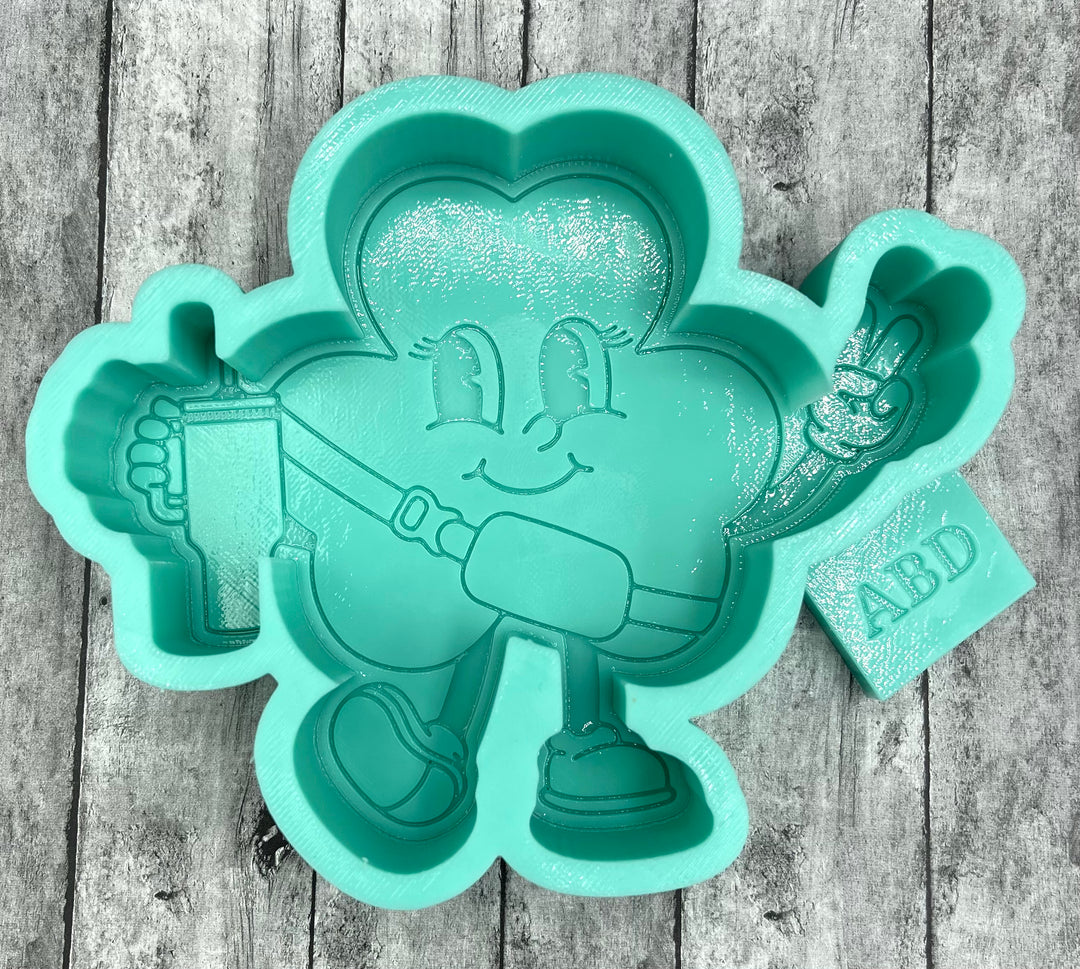 Boujee Shamrock Clover Lucky Freshie Silicone Mold