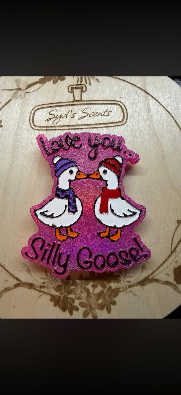 Love You Silly Goose Valentine Freshie Silicone Mold