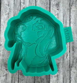Blue Tick Hound Head Freshie Silicone Mold
