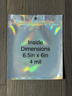 100 - NEW SIZE - 6.6in x 7.5in ZIP TOP Mylar Backing and Clear Front Polypropylene 4mil Thickness Hanging Display Storage Bags for car freshies and more