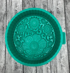 3D Tooled Leather Round Silicone Mold