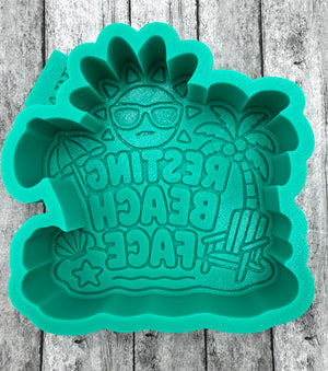 Resting Beach Face Freshie Silicone Mold