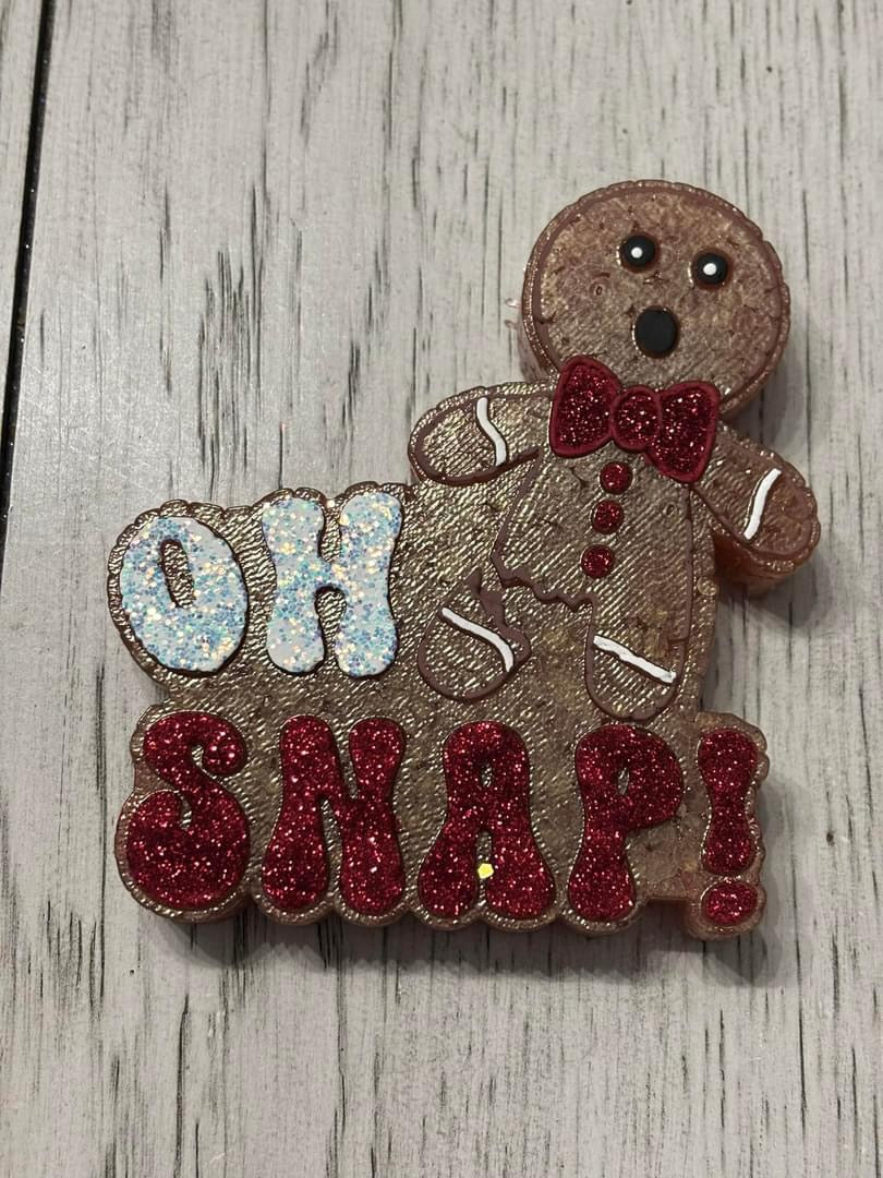 Oh Snap Gingerbread Man Freshie Silicone Mold