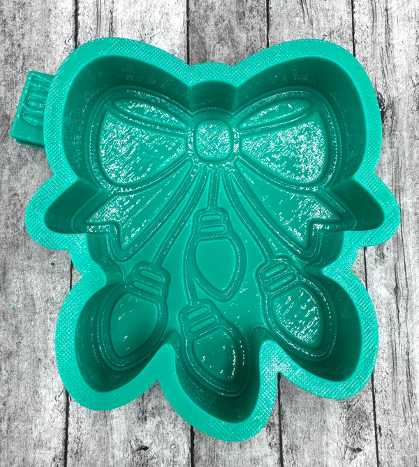 Christmas Lights Bow Freshie Silicone Mold