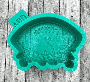 Zebras Football Freshie Silicone Mold
