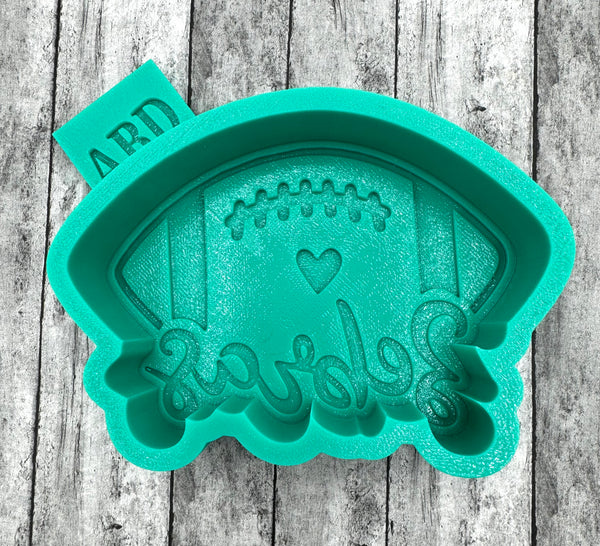 Zebras Football Freshie Silicone Mold