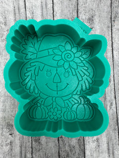 Scarecrow with Fall Scene Freshie Silicone Mold