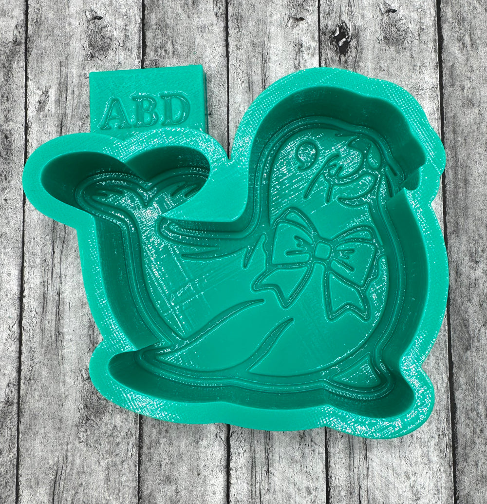Seal with Bow Silicone Mold