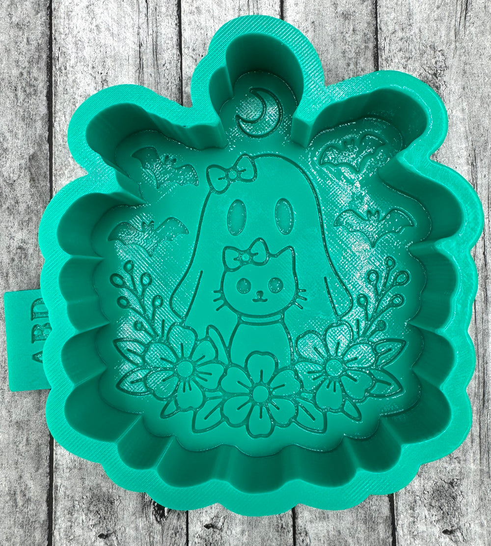 Ghost Cat Flowers Silicone Mold