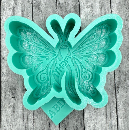 Fight Breast Cancer Butterfly Freshie Silicone Mold